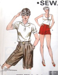 1320 KWIK SEW SHORTS LENGTHS, CUFFS OR NOT PATTERN 6-12 23.5-27'' WAIST